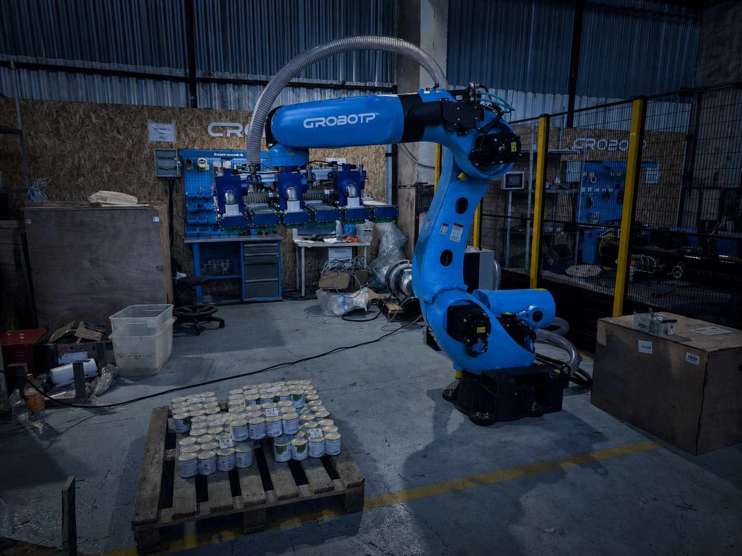 Робот GROBOT на испытательном участке